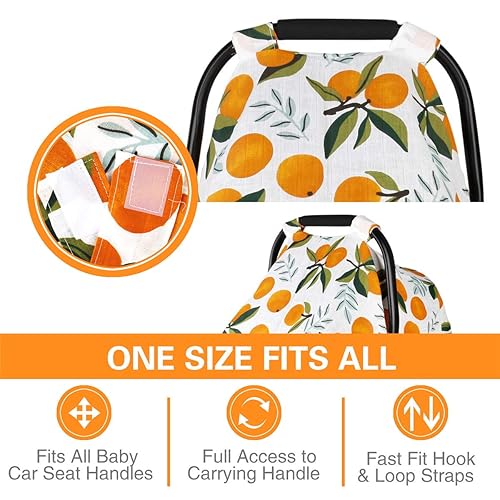 Miniatura 6 de Metplus - Funda de asiento de automóvil para bebé, toldo de muselina de algodón, toldo para cochecito de verano, ajuste universal extra ancho,