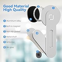 Vista 14 de CloudValley - Soporte magnético de teléfono para portátil, soporte lateral ajustable para monitor de teléfono para iPhone 12 Pro Max / 12 Pro / 12