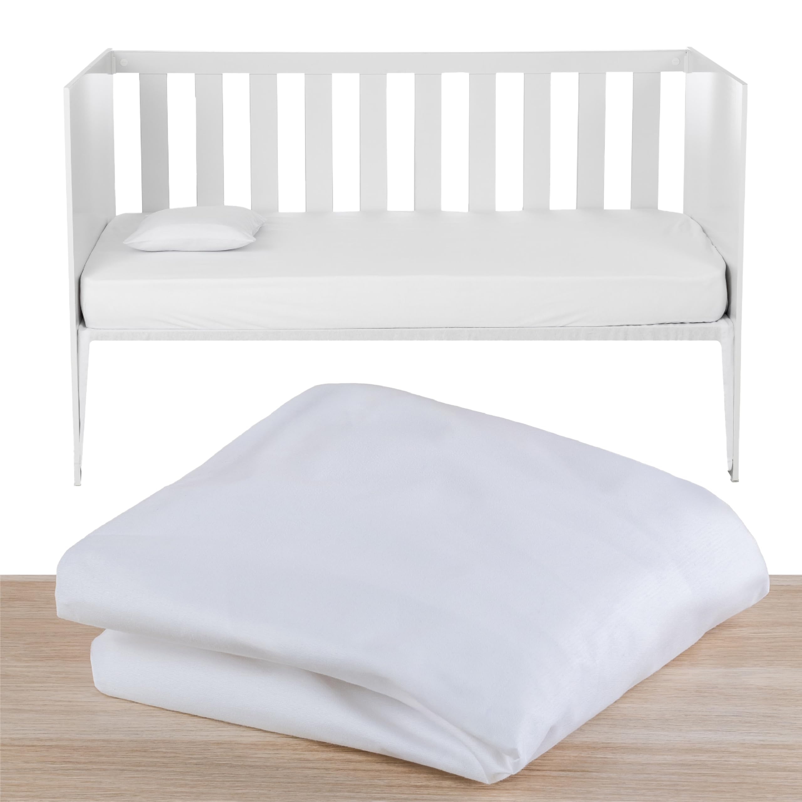 JAIME Coprimaterasso Lettino 60x120 cm, Copri Materasso Culla Neonato In Cotone Con Protezione Impermeabile