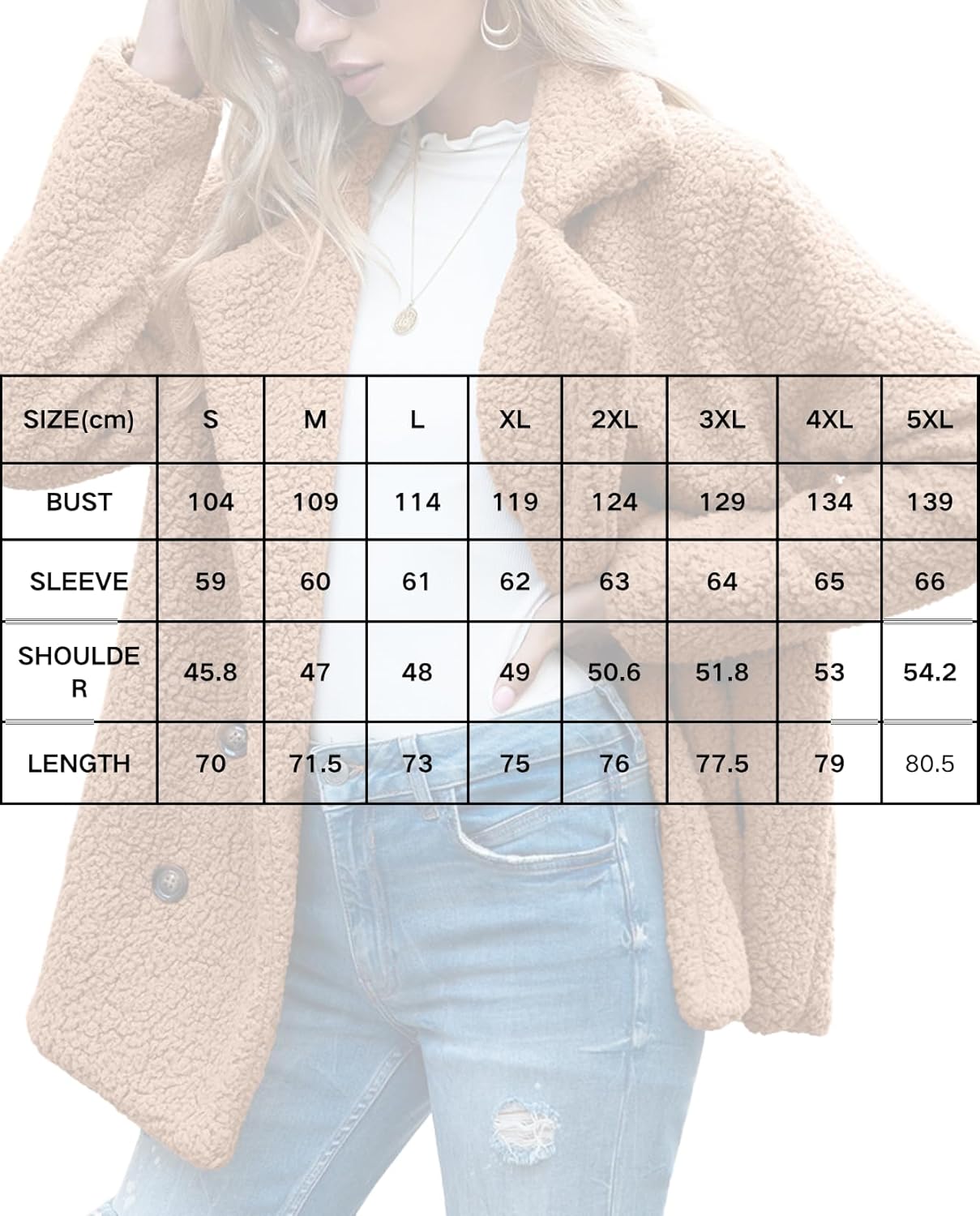 Women Fall Winter Coats Long Sleeve Lapel Button Down Casual Trendy Outerwear Coat with Pockets