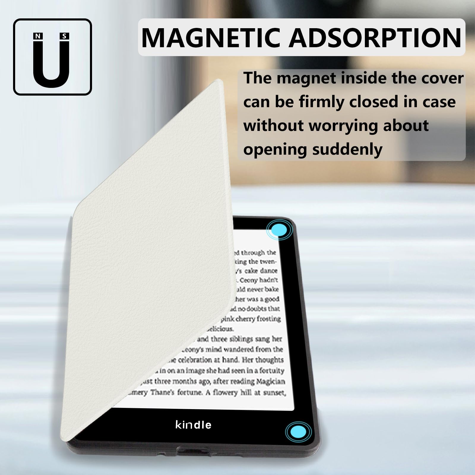 MOROCK Custodia per Kindle Paperwhite da 7" (12a generazione-2024), adatta per Kindle Colorsoft Paperwhite Signature Edition, custodia leggera in pelle PU di alta qualità con accensione e spegnimento