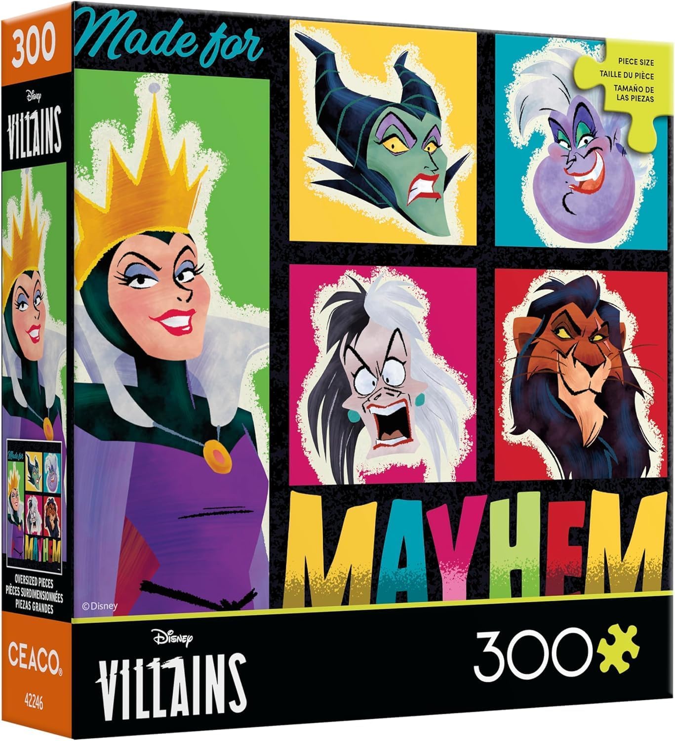 Ceaco - Disney - Villains - Made for Mayhem - 300 Oversized Piece Jigsaw Puzzle