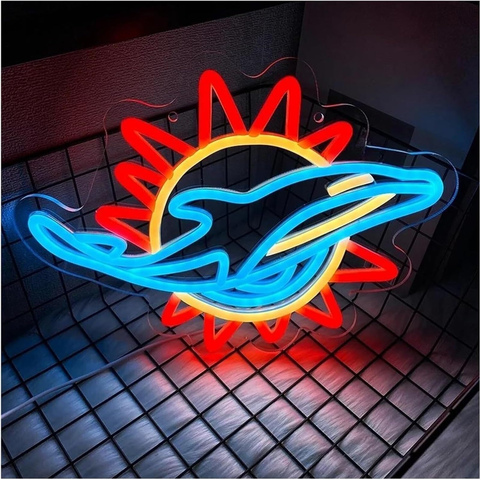 Zynther Neon lamp for neon Lamp Whale for Sign Sun Flower LED Light Dimmable for Powered 32.5cmx24.5cm