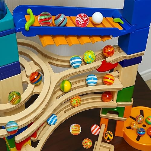 Miniatura 4 de FUTUREPLUSX 36 canicas de vidrio a granel, mármoles que brillan en la oscuridad de 0.630 in0.6 pulgadas, canicas de vidrio luminosas para niños,