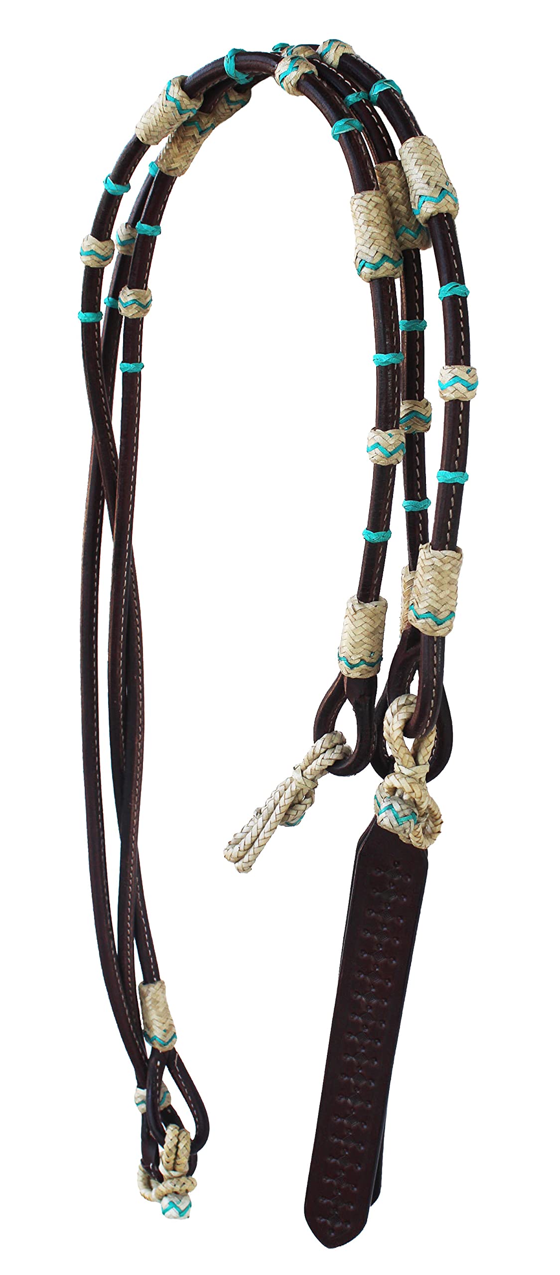 CHALLENGER Horse Western Tack Leather Rawhide Romal Reins 66RT43TR