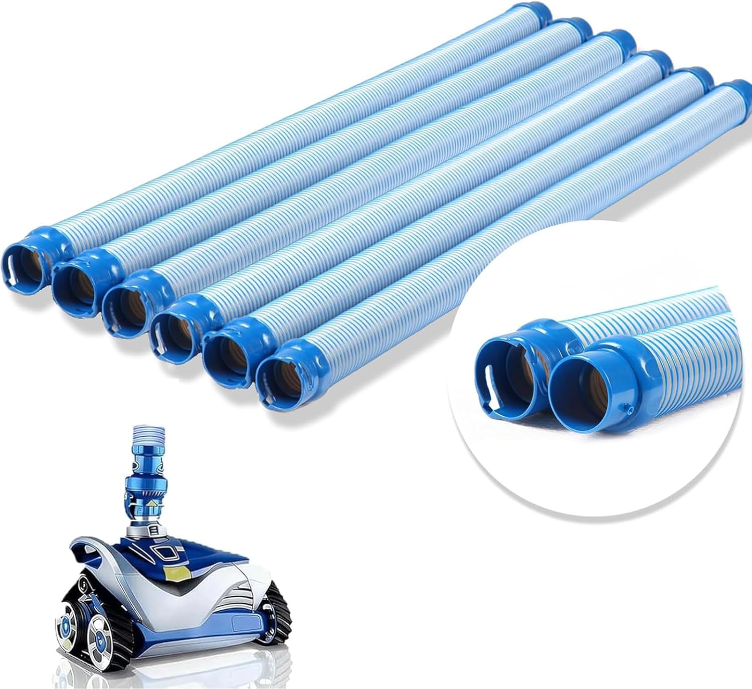 6 Pack Pool Cleaner Hose,Swimming Pool Hoses for Inground Pools Vacuum Compatible with T3, T5,Mx8 Mx6 Replacement Parts,R0527700 Twist Lock Pool Vacuum Hose Replacement Kit 39 inches