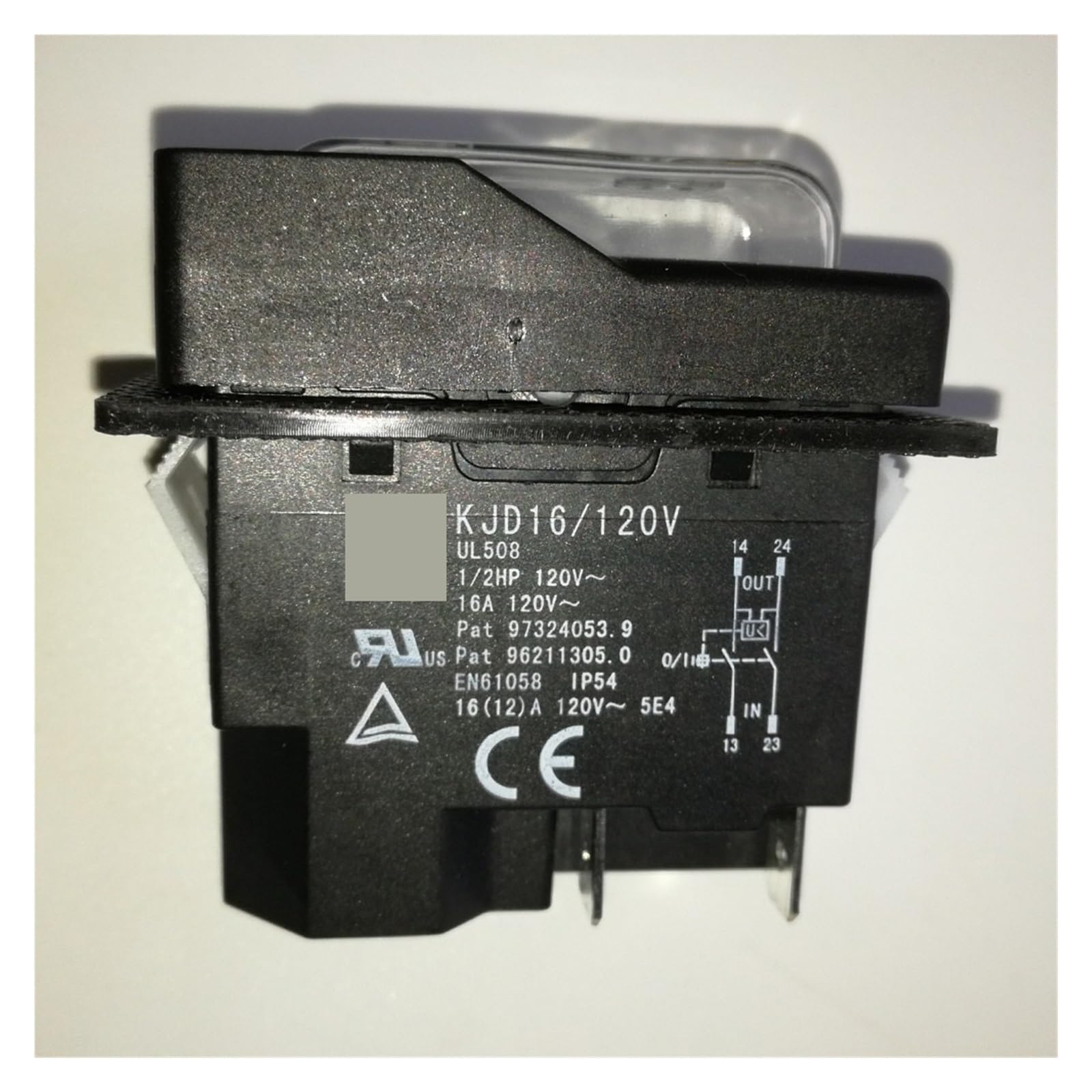 Interruptor pulsador electromagnético de reinicio automático, Impermeable, de 4 Pines, KJD16/120 V