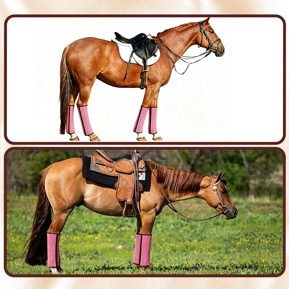 4 mallas de red para caballos, pajarita para caballos, color rojo cereza, mallas sueltas a juego para caballos, rectángulo, no deslizantes, transpirables, para caballos, pajarita