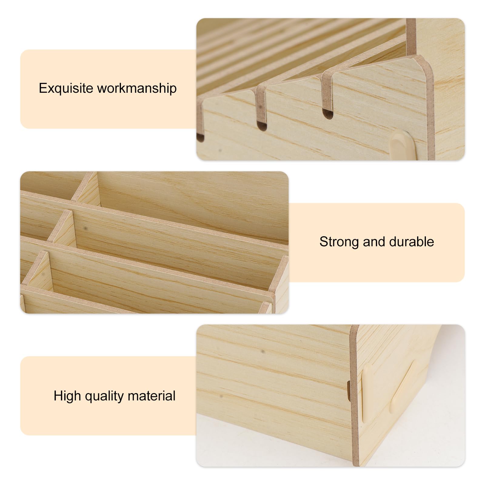 30-Fächer Holz Handy Aufbewahrungsbox - Multifunktionale Desktop Organizer Für Klassenzimmer Büros Und Mobile Werkstätten Stabiler Und Eleganter Handyverwaltung