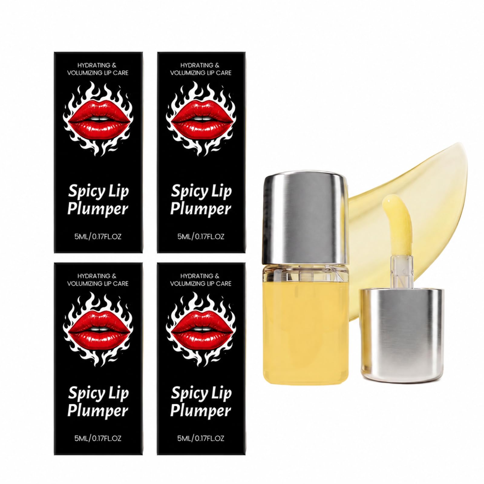 Lip Volume Serum 5 ml, Hydrating Gloss for Soft, Fuller-Looking Lips