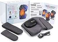Vista 8 de ERHIVORA - Masajeador de rodilla con calor y vibración, almohadilla térmica para rodilla, rodillera calentada, masajeador de rodilla con calefacción