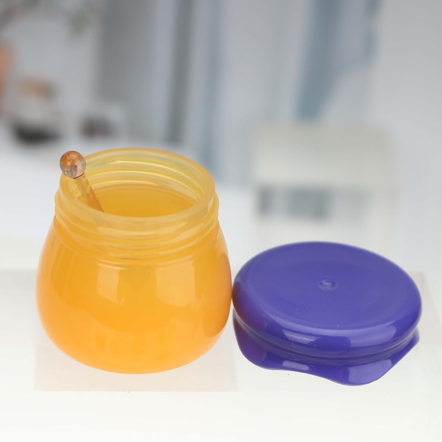 COSIDEA 20pcs 6g Empty plastic jars for cream Cute honey pot shaped jar for lip oil cosmetic