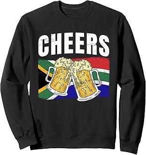Cheers South Africa Beer Toast South African Flag Sweatshirt