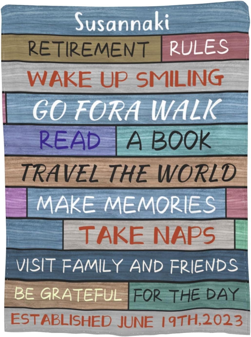 Personalized Retirement Blanket for Women 2023, Retirement