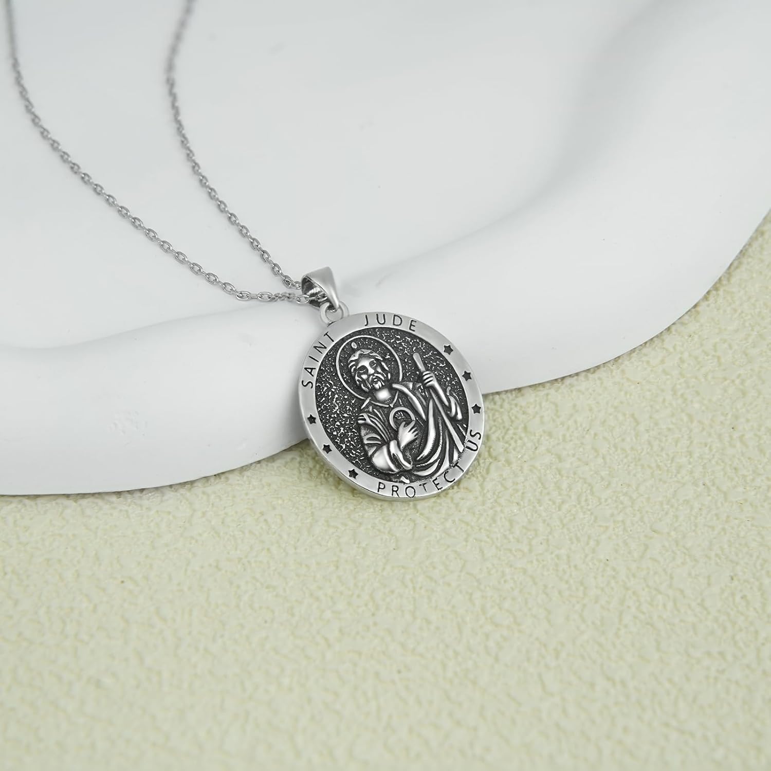 Saint Necklace Amulet Medal St Series Medals Jewelry for Women Men Necklace Catholic Gift Protect Us - Image 4