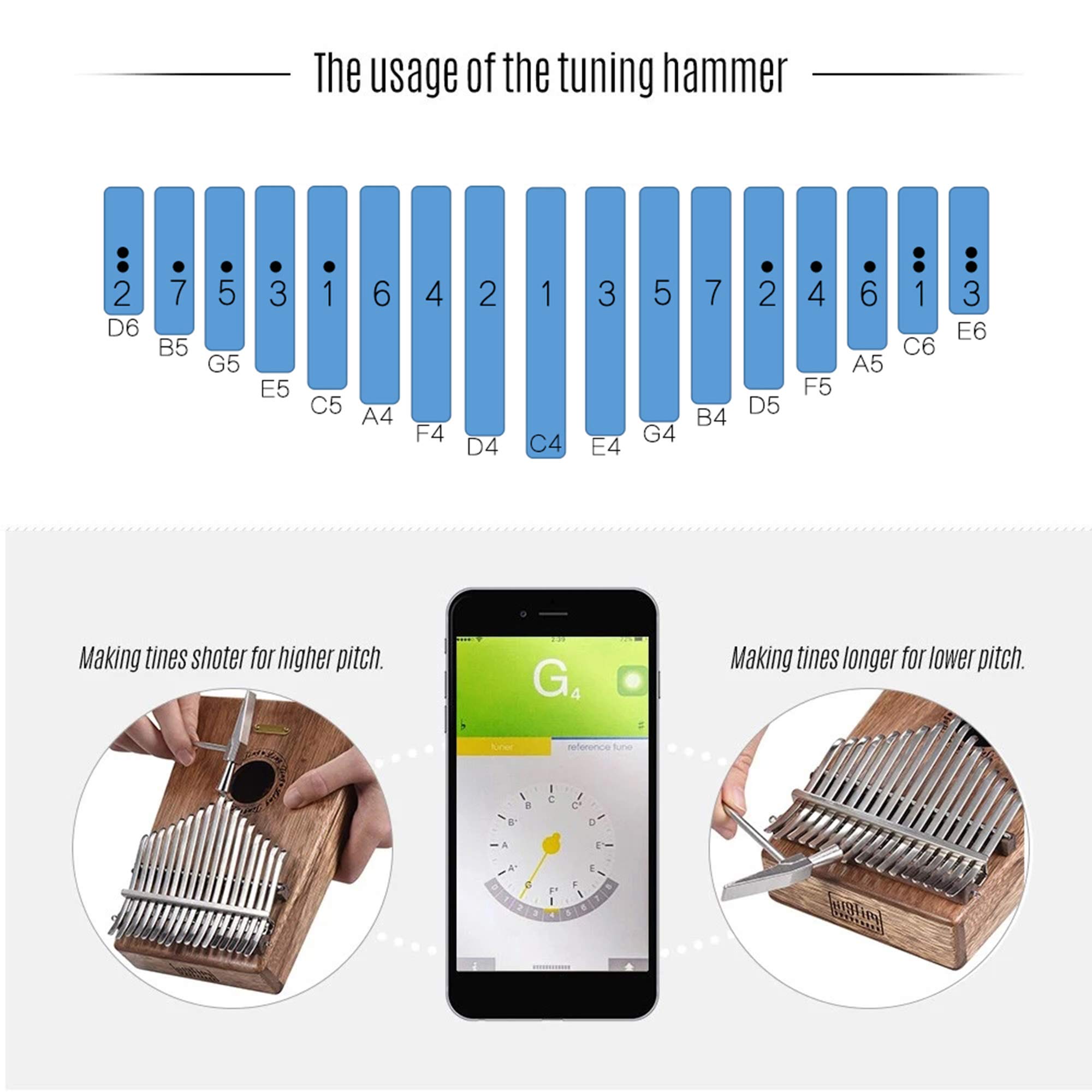 Kalimba 17 Tasti in Mogano Thumb Piano Mbira Strumento Musicale Africa Finger Piano Machine, Instrumento Musical