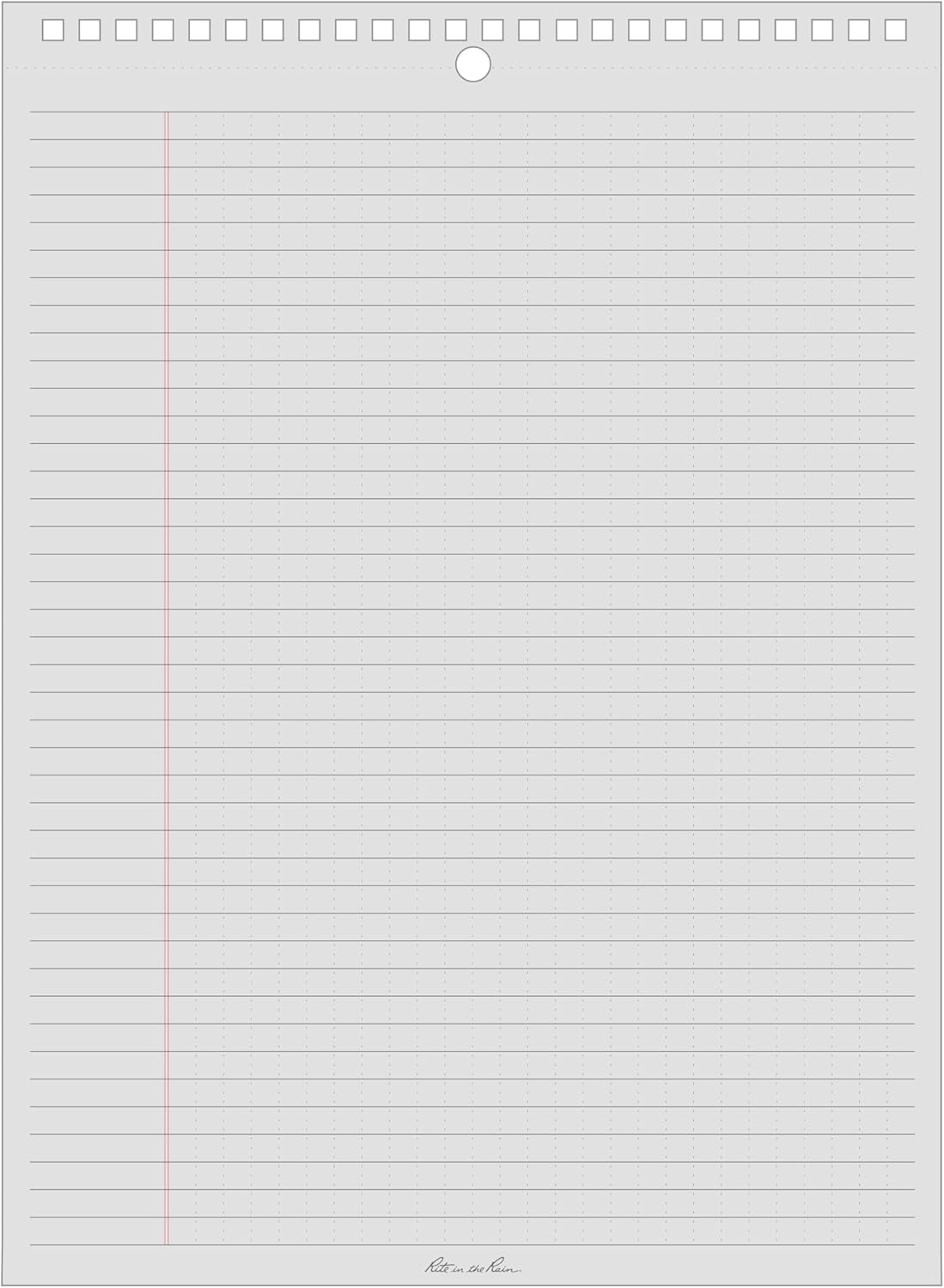 Rite in the Rain Weatherproof Legal Pad, 8.5" x 11", Gray Cover, Legal Pattern (No. LP785) - Image 2