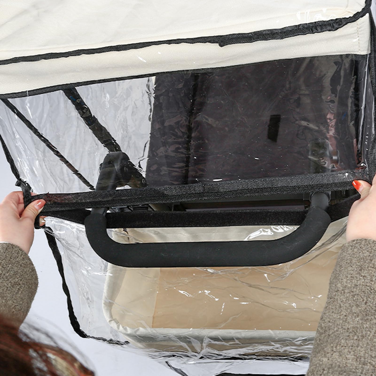 Bollerwagen Regenschutz Regenverdeck Multifunktional Transparent Passend Für Handwagen Regenverdeck Für Handwagen Faltbare Strand Regenschutzhülle Verdeck
