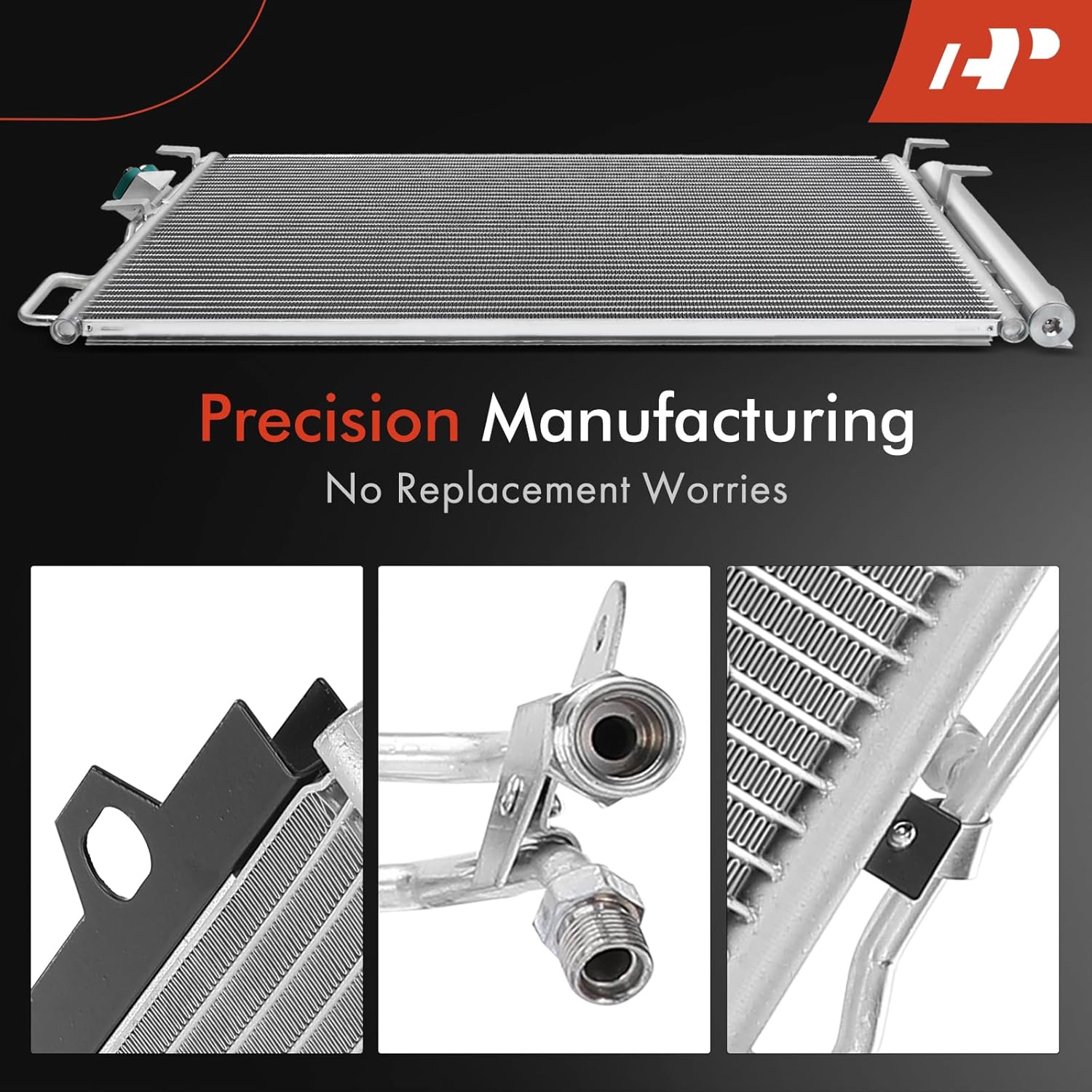 A-Premium A/C Condenser Replace# 4690, 2028300870 - Compatible with Mercedes-Benz C-Class C220 1994-1996, C280 1994-1998, CLK-Class CLK430 1999-2003, CLK500 2003