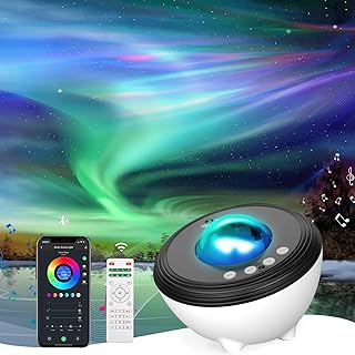 YunLone Proiettore Aurora Lampada Proiettore Stelle Soffitto LED Proiettore Cielo Galassia con Smart APP, Compatibile con ...