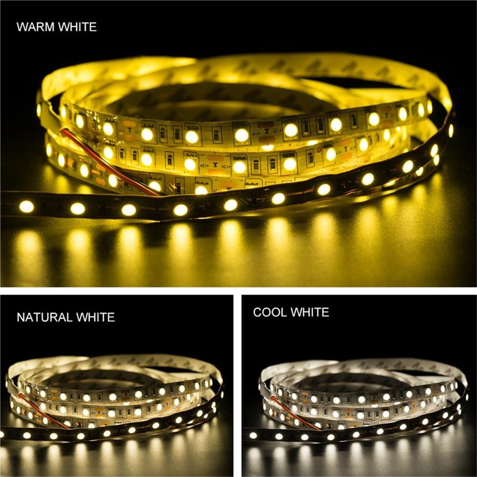 Striscia LED da 5 metri, CC 12 V, 5050, 60 LED/m, luci LED flessibili 5050 LED, 300 LED TV, nastro impermeabile (B PCB, colore verde, W IP65)