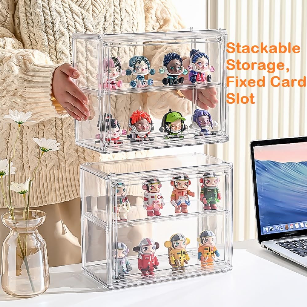 Siyecioa Vitrine Acrylique pour Collection, Boîte de Présentation en Acrylique Transparent pour Funko Pop, Mini Figurines, Objets de Collection, Action-Figuren, Miniaturfiguren, DIY