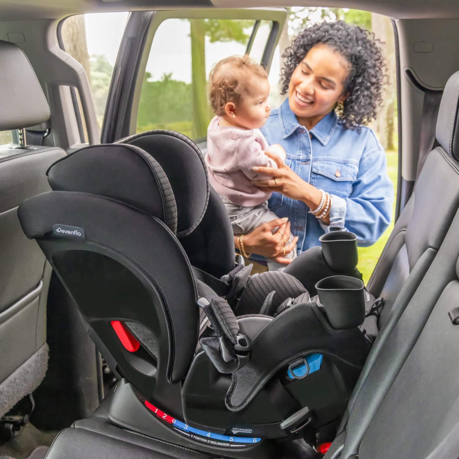 Evenflo All4Stages Slim 4-in-1 Convertible Car Seat (Baldwin Gray)