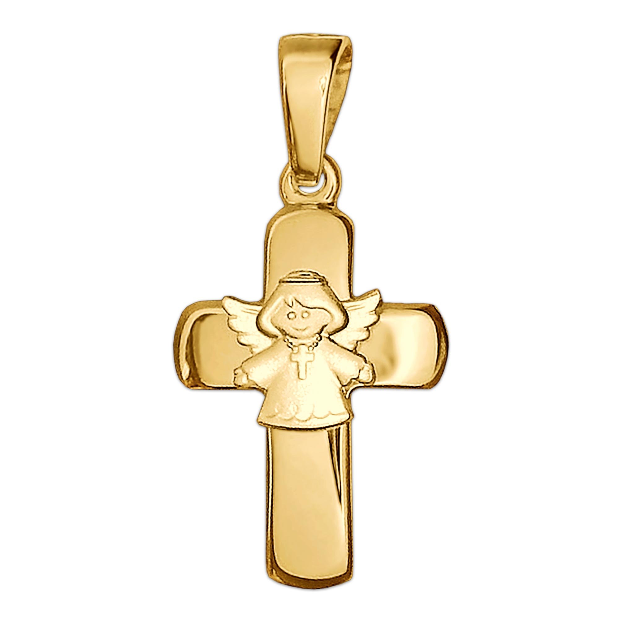 CLEVER SCHMUCK-SET ciondolo dorato a forma di croce 16 mm