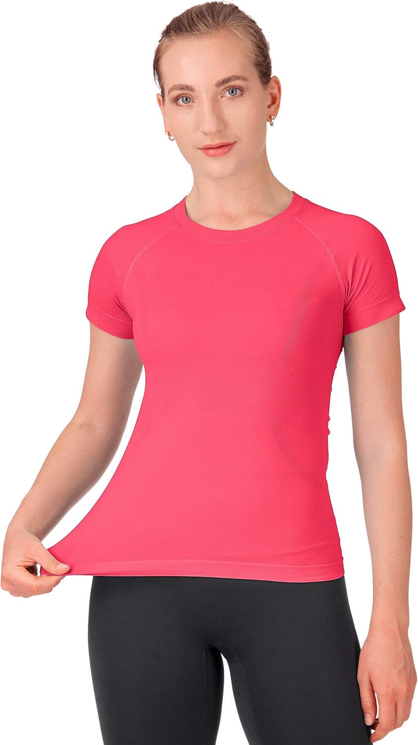 MathCat Workout Shirts for Women,Yoga Short Sleeve Workout Tops,Breathable Athletic Gym Shirt
