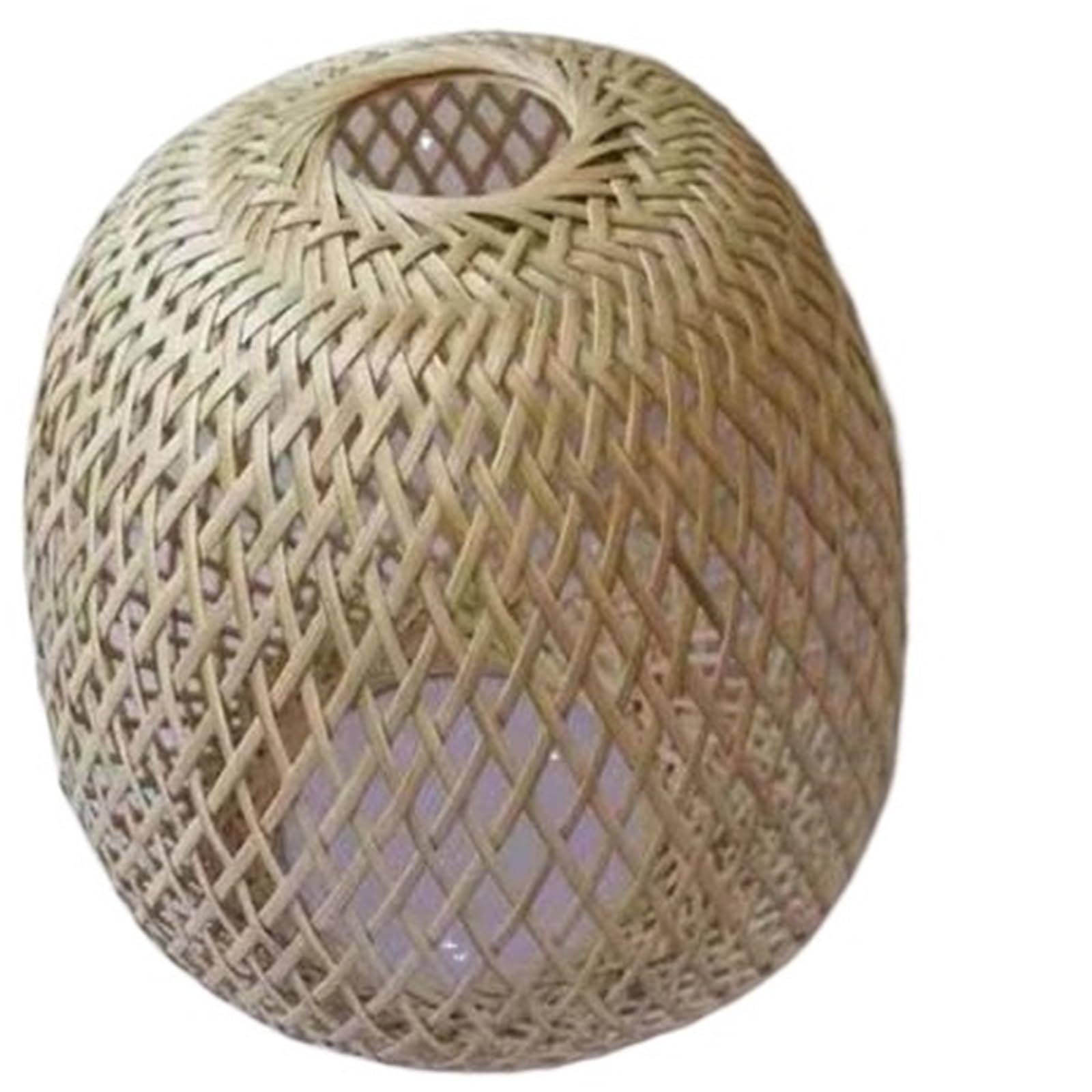 Light Shade Lampshade Cylindrical Woven Weaving Pendant Light Accessories Hand Knitting(18x25cm)