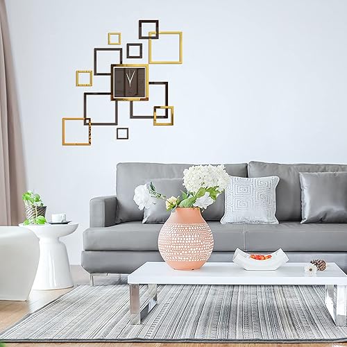 Miniatura 2 de Reloj de pared 3D DIY para decoración de sala de estar, moderno, silencioso, sin tictac, gran creatividad, sin marco, relojes de pared acrílicos con