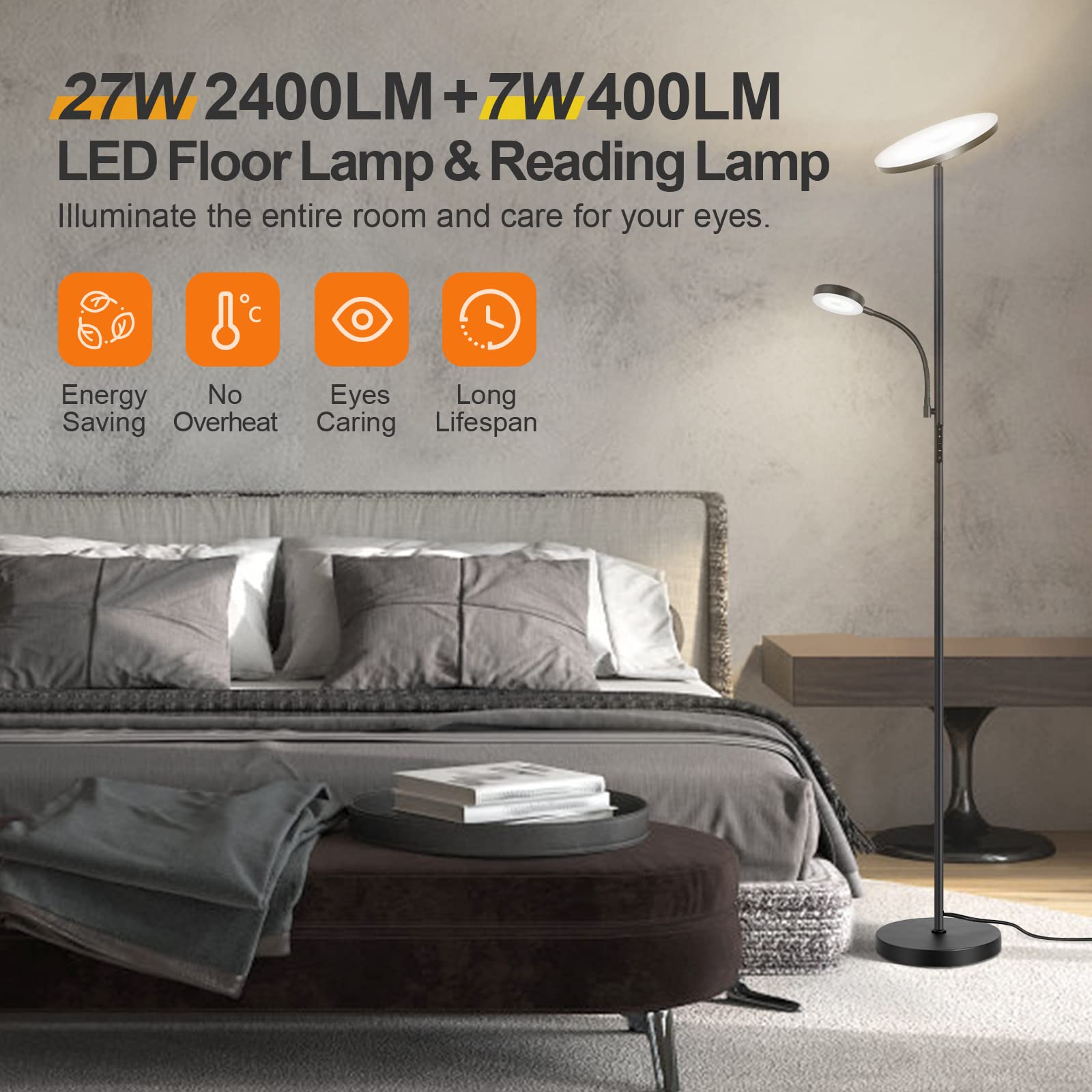 Completen vloerlampen/tafellampen met lampenkappen