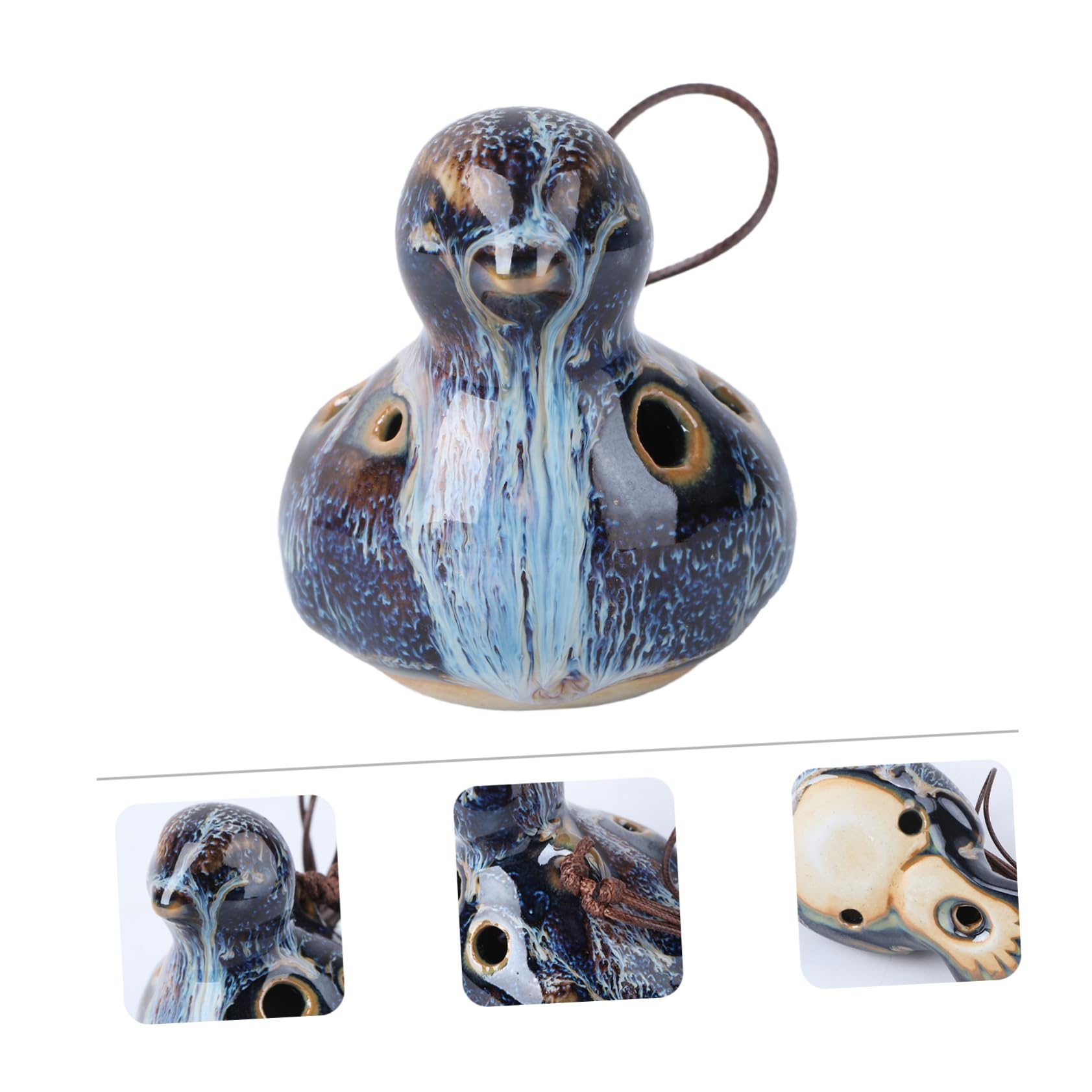 Toddmomy Tiny Ocarina Music Instrument Bird Decor 6 Holes for Boys and Girls and Adults Random