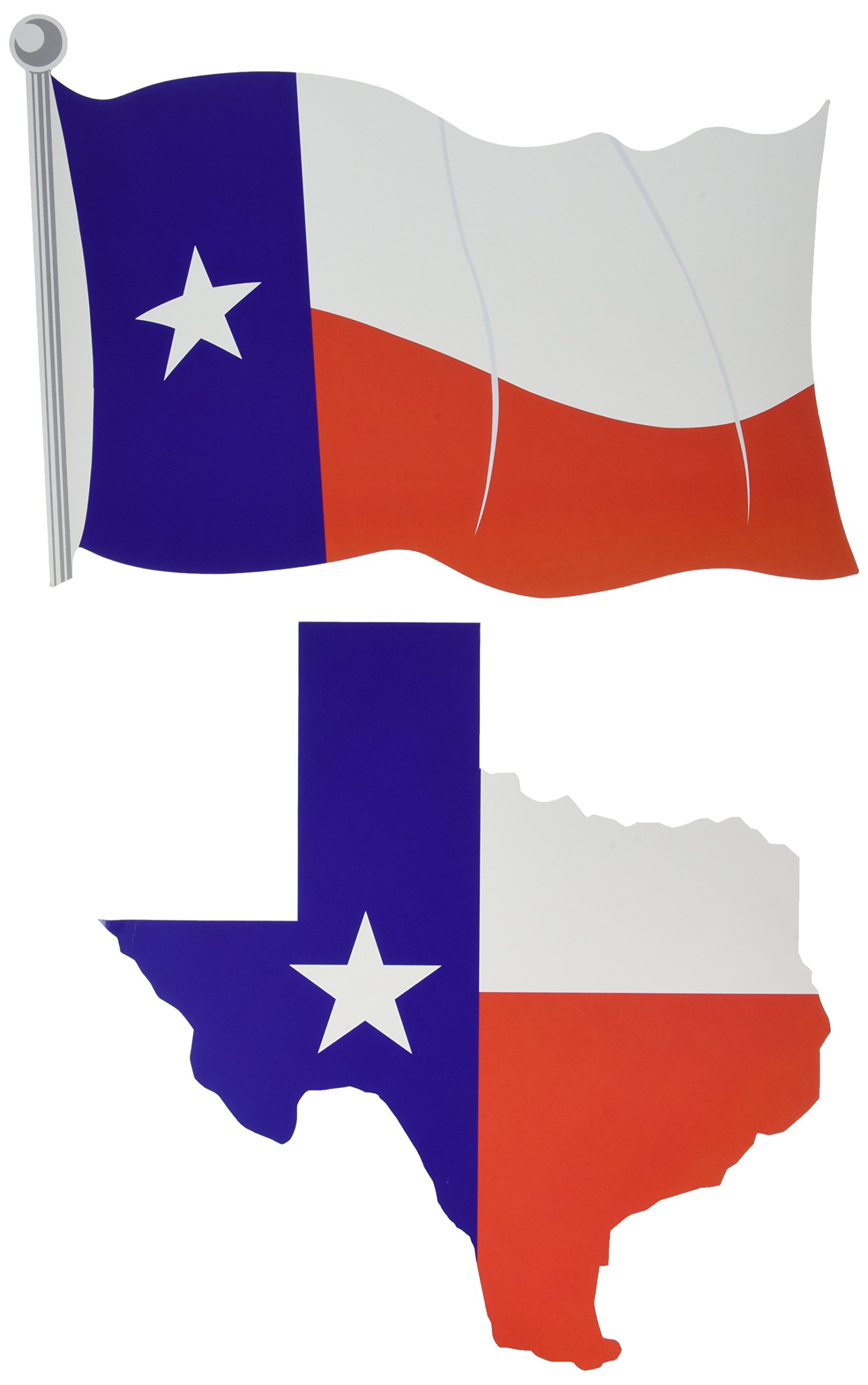 Texas Cutouts Beistle déco carton rouge blanc bleu pour fête américaine