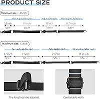 Vista 2 de EZshoot Eslingas de dos puntos 550 Paracord Correa ajustable con gancho de metal y giratorios sólidos para exteriores