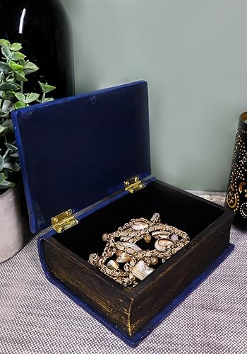 Miniatura 6 de Ebros Pequeña Caja de Libros Secretos Masónicos Cuadrados y Brújulas Ritual Moralidad Azul Pequeño Libro con Bisagras Joyero Masones Almacenamiento