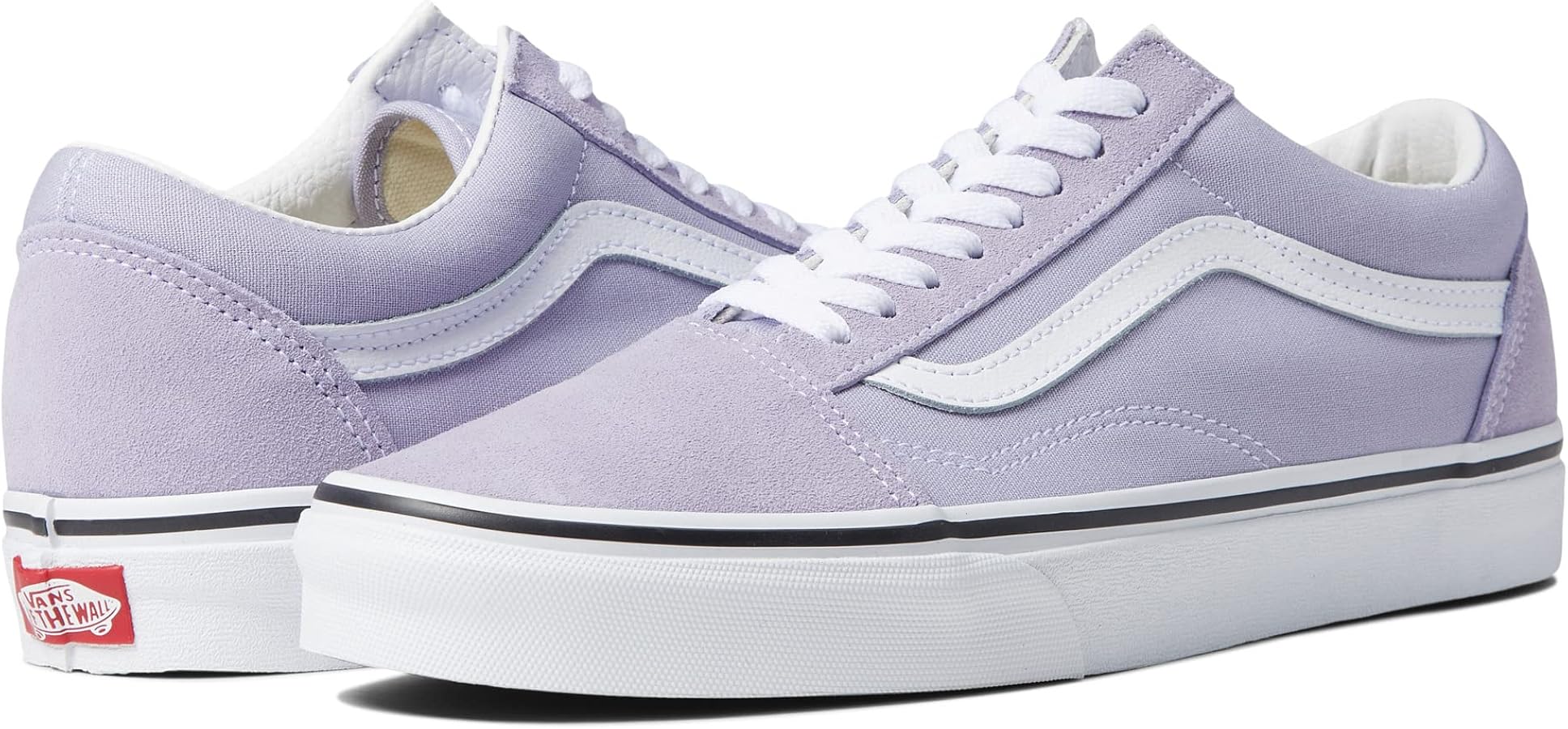 EXCELLENT Vans Authentic Low Skate Shoe Spectrum Purple True White Men\'s 12 Vans Authentic Classic Purple White Available size : US 4.5  main image 2