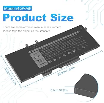 Amazon.com: 4GVMP Laptop Battery for Dell Latitude 5400 5410 5500
