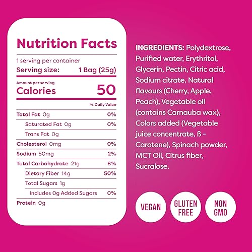 Miniatura 6 de Kiss My Keto Gomitas sin azúcar, mezcla afrutada, paquete de 16  Satisface los antojos mientras te mantienes en cetosis  Alto en fibra, 7g de