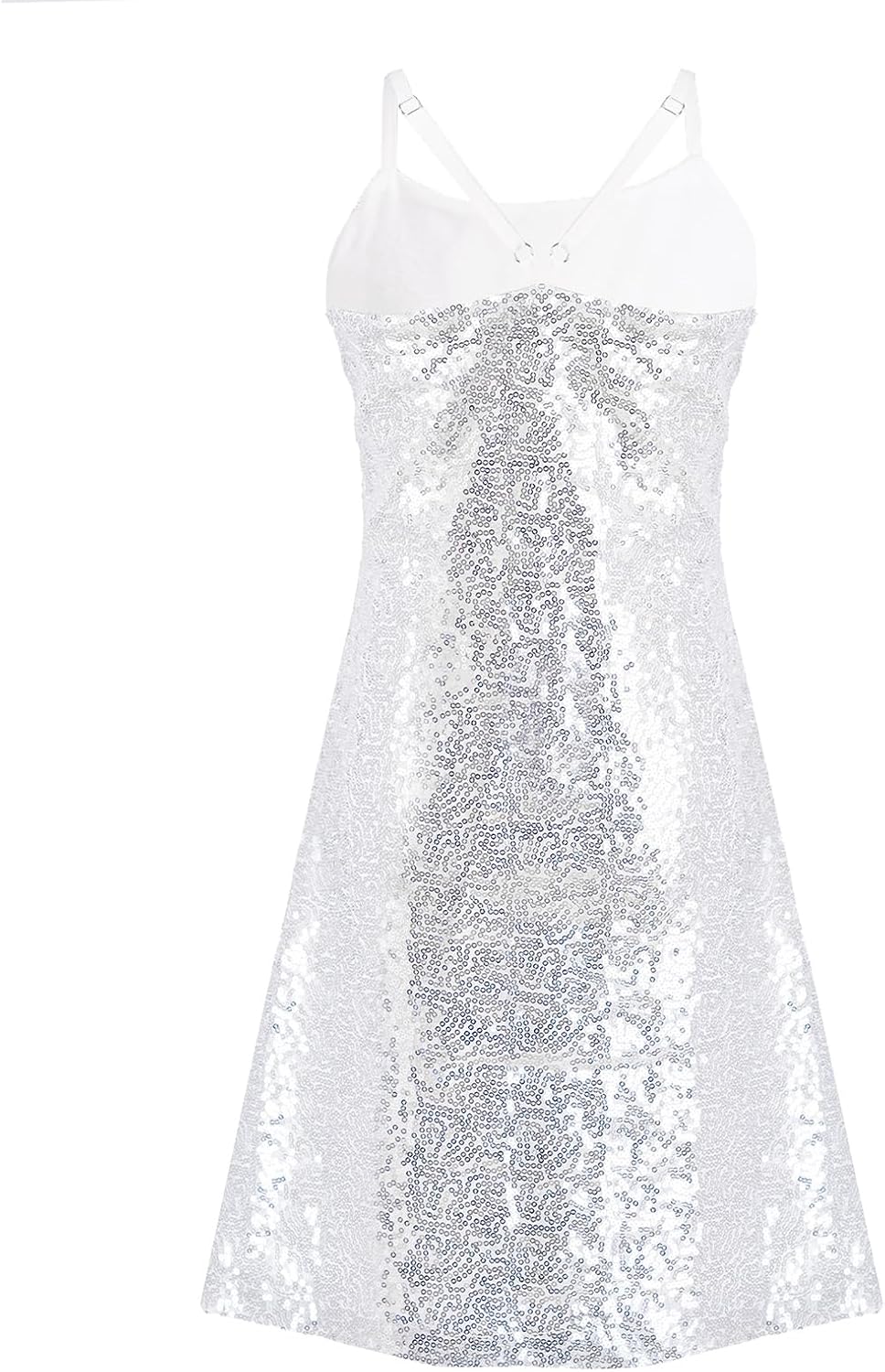 Hansber Kids Pencil Cami Dress for Themed Party Dance Spaghetti Strap Girls Sparkly Bodycon Dresses
