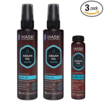 HASK Repair Argan Oil Shine Hair Oil, Pack of 3