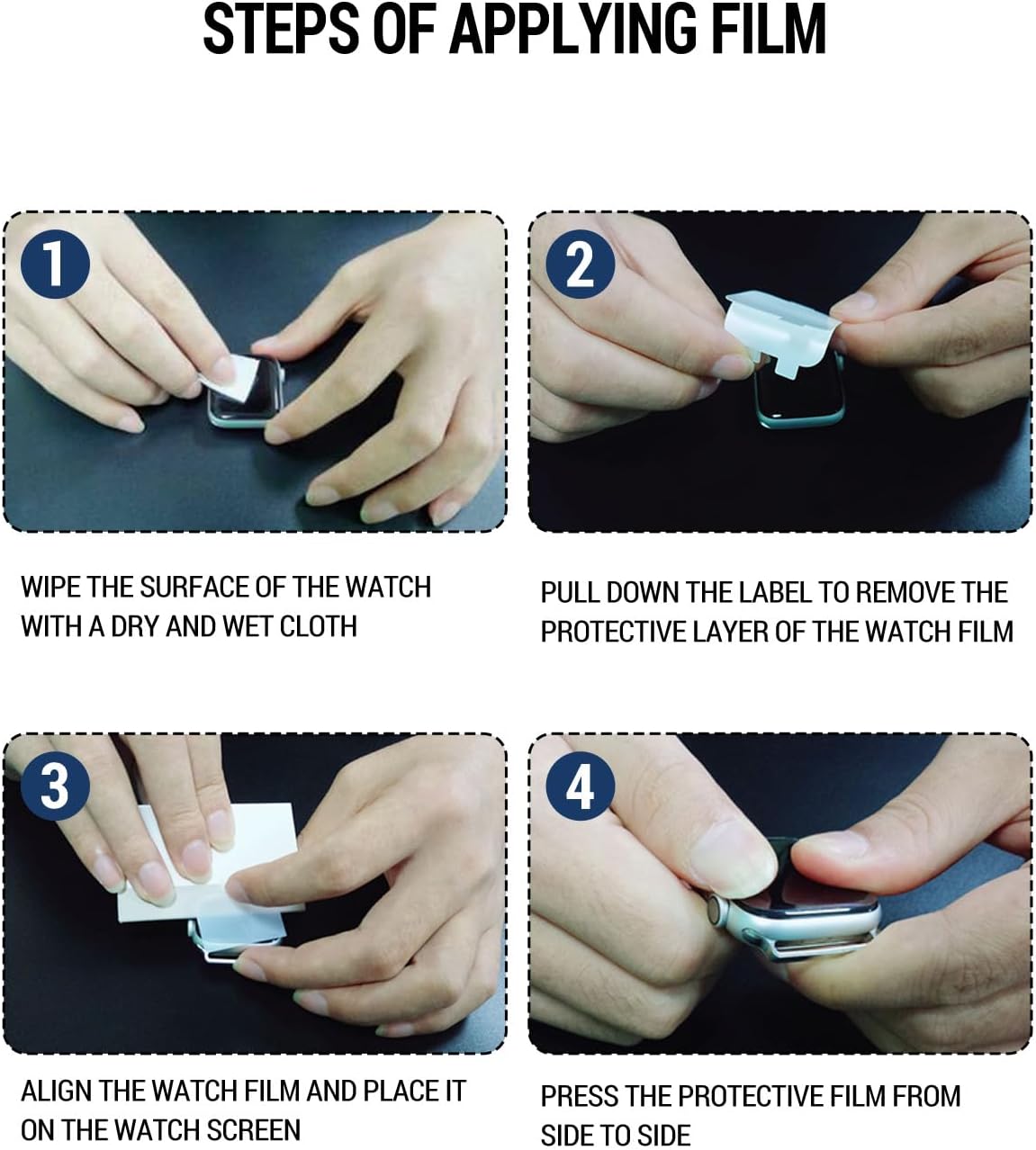 [6 Pack] for RLQA G104S 1.83 Inch Smart Watch Screen Protector, Clear TPU Soft Film Compatible with G104S 1.83 Inch Smartwatch,Anti-Scratch Ultra-Thin