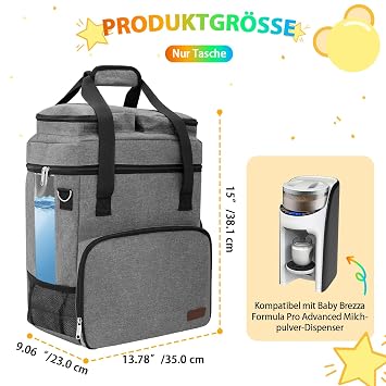 Carrying Case Compatible with Baby Brezza Formula Pro Advanced Portable Device Storage Bag with Shoulder Strap and Accessory Pockets