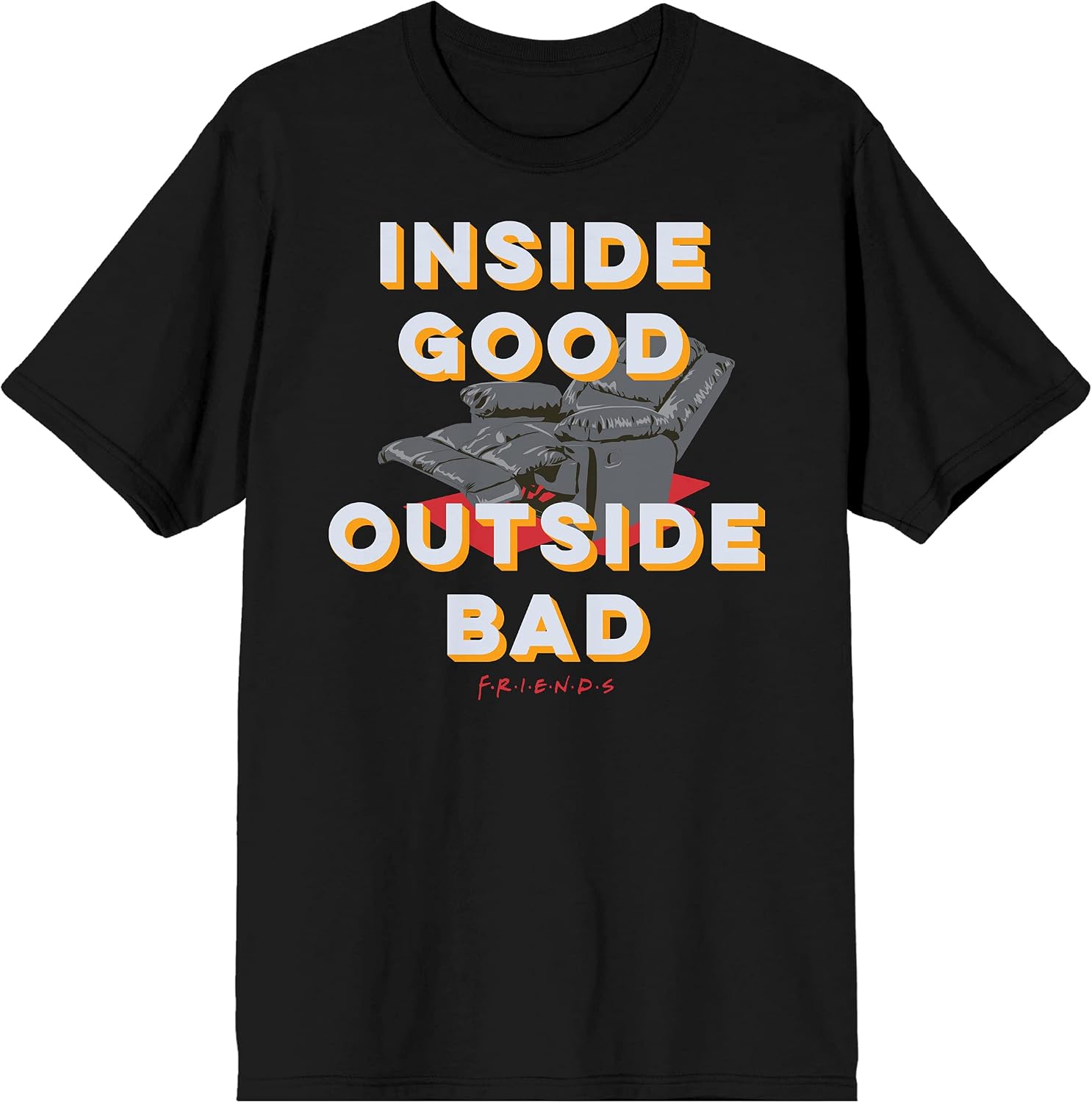 Bioworld Friends Inside Outside Black Shirt