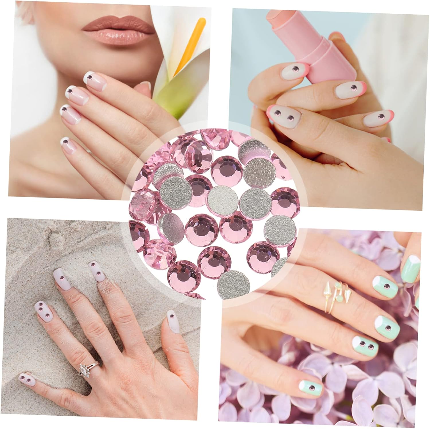 5pcs Flatback Rhinestones for Nails Nail Art Decoration Crystal Glass Water Droplets for Manicures and Crafts Light