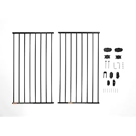 Regalo 2-in-1 Extra Tall Easy Swing Stairway and Hallway Walk Through Baby Gate, Black 1 Count (Pack of 1) (40.5 W x 36 H)
