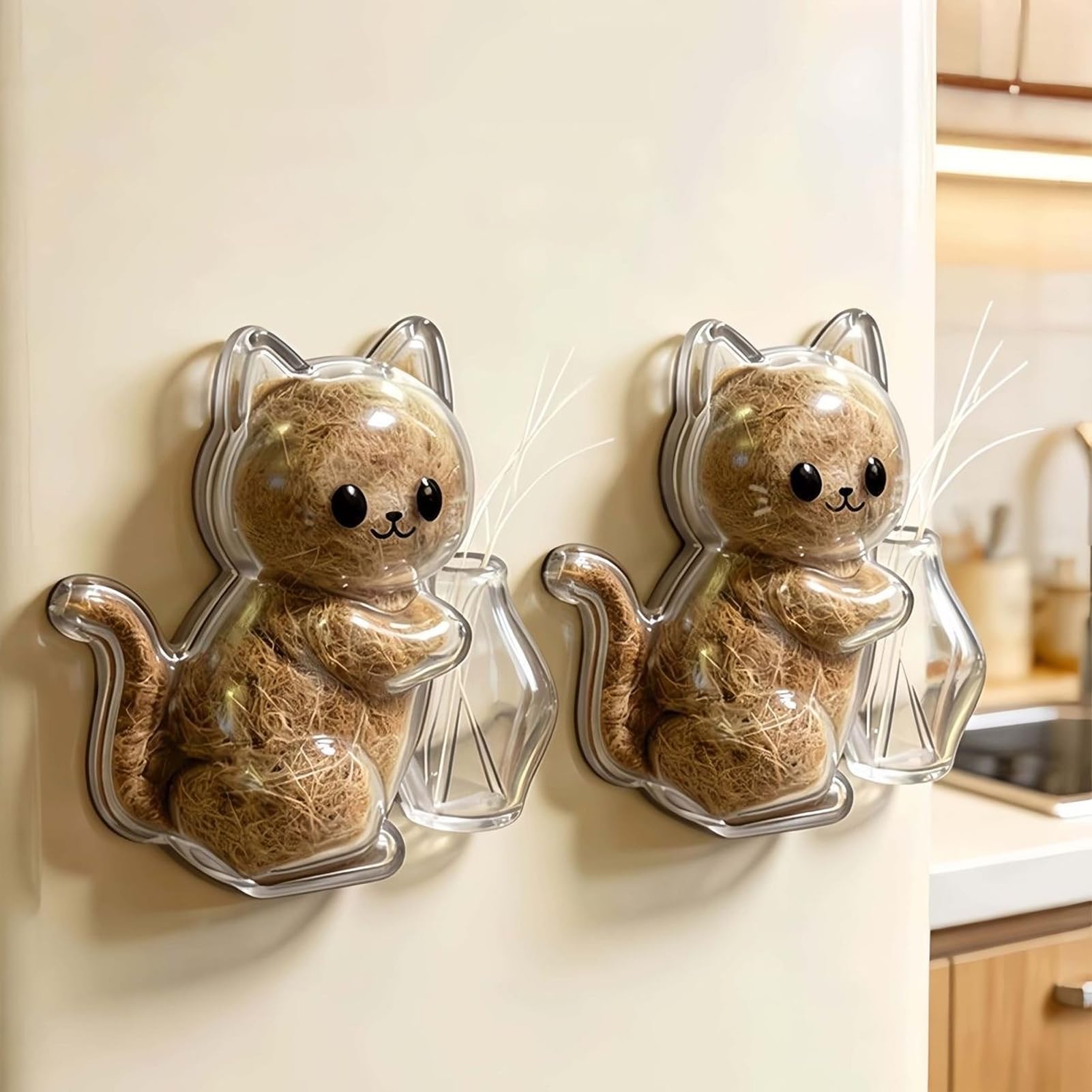 Tierhaar Erinnerung, Niedliche Acryl Schnurrhaare Aufbewahren Katze Magnet, Katzen Schnurrhaar Halter Kühlschrankmagnet, Katzenhaarsammler Kühlschrank Magnetische Aufkleber, Geschenk für Tierliebhaber