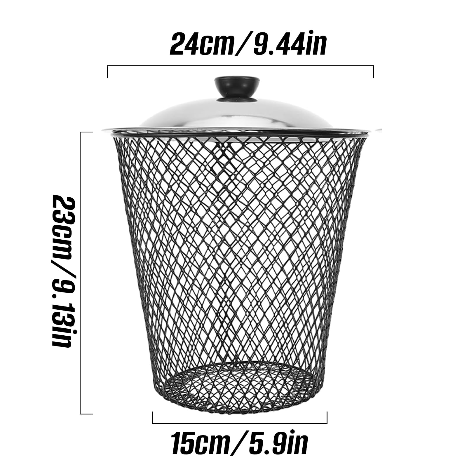 Wurmkomposter, Kompostbehälter für den Außenbereich 6 Stück mit Metalldeckel 2-1 Unterirdischer Wurmkompostbehälter-Set Pflanzenschutz für Garten und Terrasse zur Wurmzucht und Abfallentsorgung