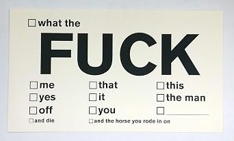 F Bomb Business Cards - Offensive Sarcastic Adult Humor Teacher Professor Student Gag Gift Present- Cream - Pack of 25