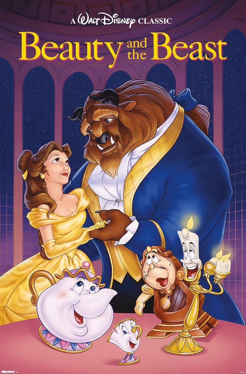Disney Beauty and the Beast (1991) - Collector's VHS Cover Wall Poster, 34L" x 22.4W", Premium Unframed Version